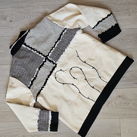 Vintage Yak Magik Silk Boho Art To Wear Jacket Embroidered Applique, Med - Picture 17 of 17